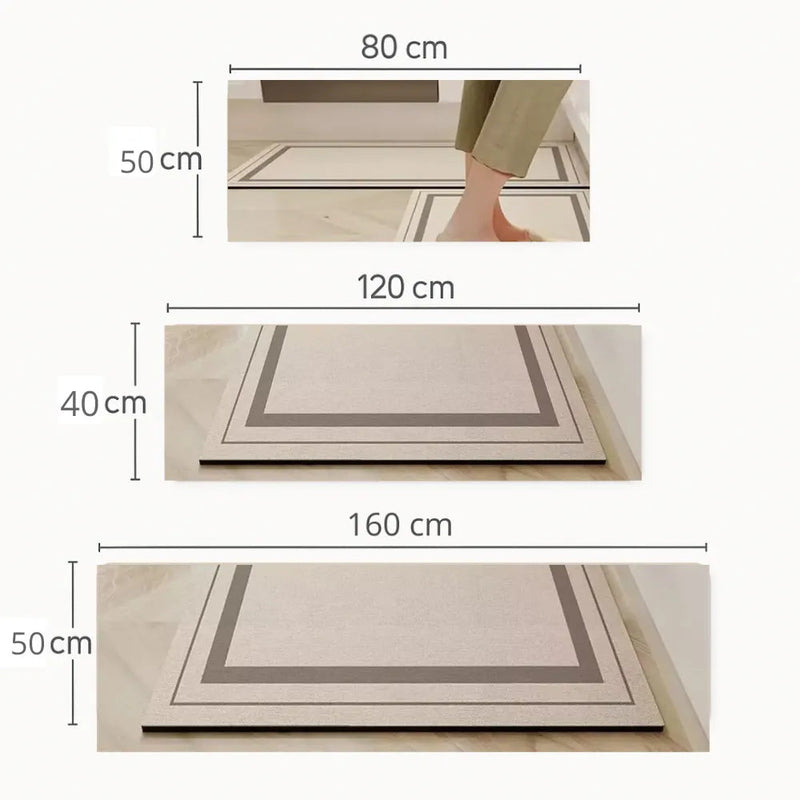 Tapete para Cozinha Antiderrapante Absorvente Elegante - NetVentura